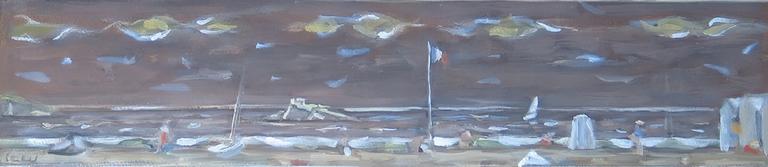 Catalogue raisonné, oeuvre de l'artiste Hans Seiler - Plage de Tréboul (longue), circa 1962
