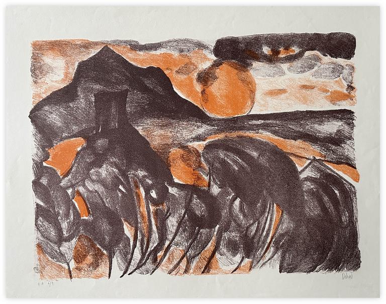 Catalogue raisonné, Bernadette Delrieu, Paysage Corse - 1963