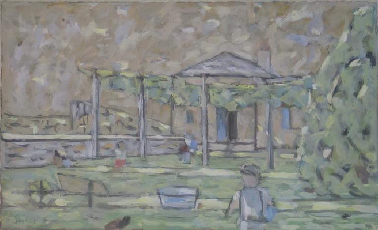 Catalogue raisonné, oeuvre de l'artiste Hans Seiler - Sur la terrasse, circa 1965