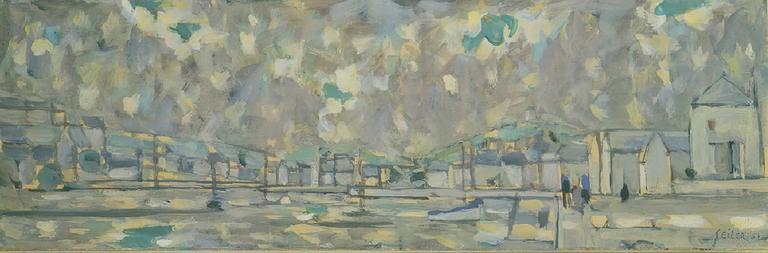 Catalogue raisonné, oeuvre de l'artiste Hans Seiler - Le port de Tréboul, 1967