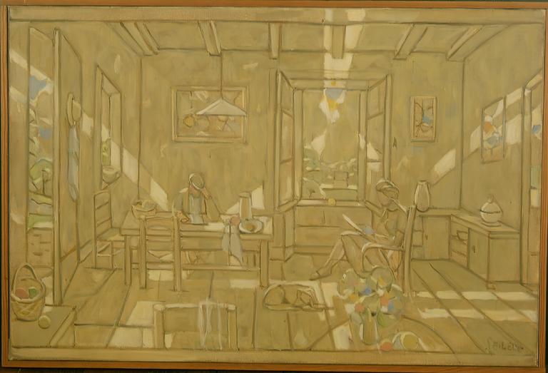 Catalogue raisonné, oeuvre de l'artiste Hans Seiler - Intérieur jaune, 1970