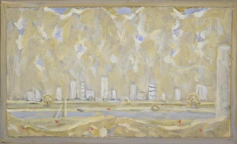 Catalogue raisonné, oeuvre de l'artiste Hans Seiler - Les tours prés de Caen, circa 1970