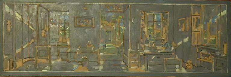 Catalogue raisonné, oeuvre de l'artiste Hans Seiler - Intérieur gris, 1971