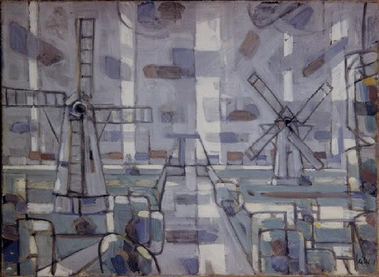 Catalogue raisonné, oeuvre de l'artiste Hans Seiler - Moulins en Hollande, 1971