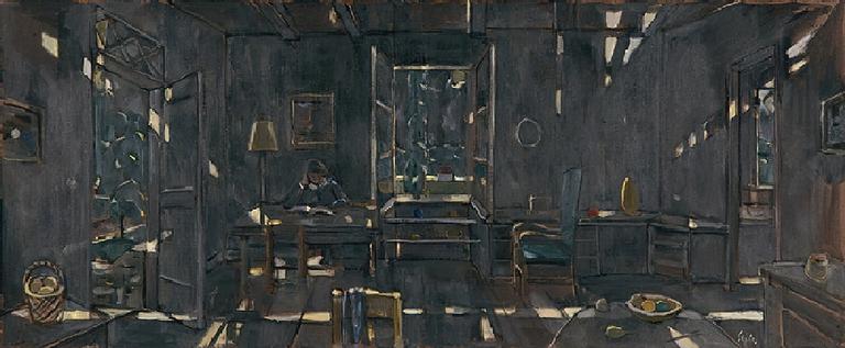 Catalogue raisonné, oeuvre de l'artiste Hans Seiler - Intérieur noir, 1972