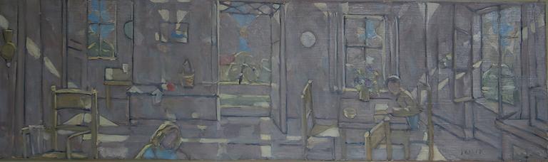 Catalogue raisonné, oeuvre de l'artiste Hans Seiler - Intérieur de la Roque (mauve), 1973