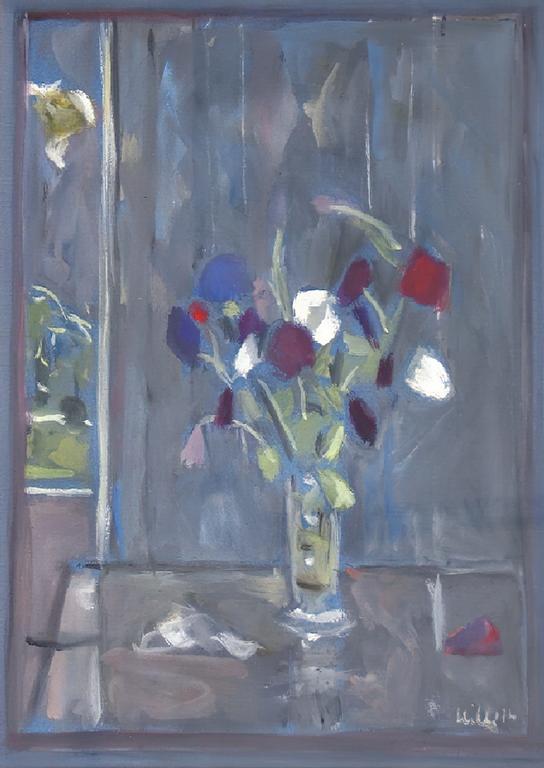 Catalogue raisonné, Hans Seiler, Anémones (fond bleu), 1974