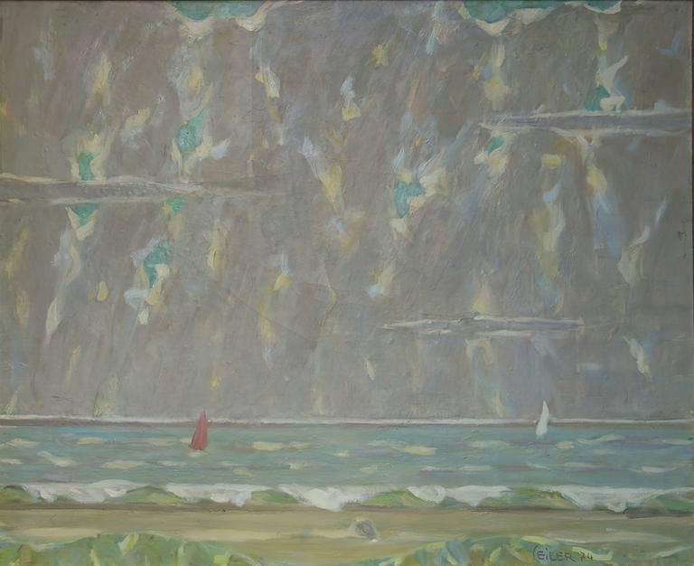 Catalogue raisonné, oeuvre de l'artiste Hans Seiler - Voilier rouge, 1974