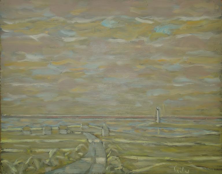 Catalogue raisonné, oeuvre de l'artiste Hans Seiler - Vue de La Hague, circa 1974