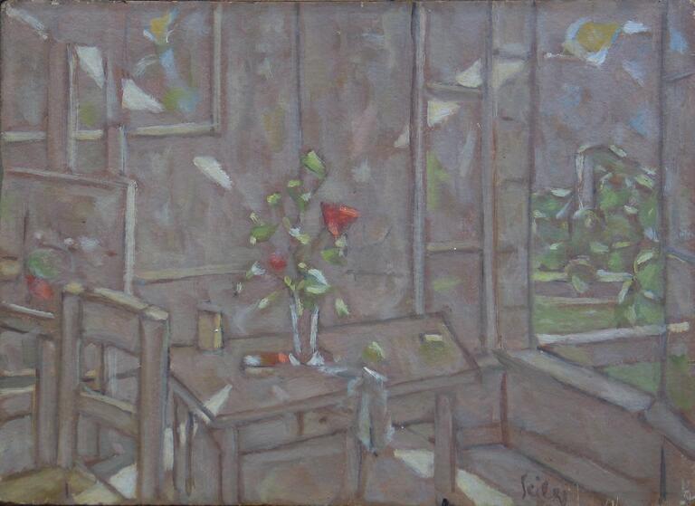 Catalogue raisonné, Hans Seiler, Le bouquet dans l'atelier, circa 1975