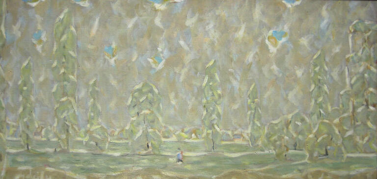 Catalogue raisonné, Hans Seiler, Peupliers dans la plaine, circa 1975