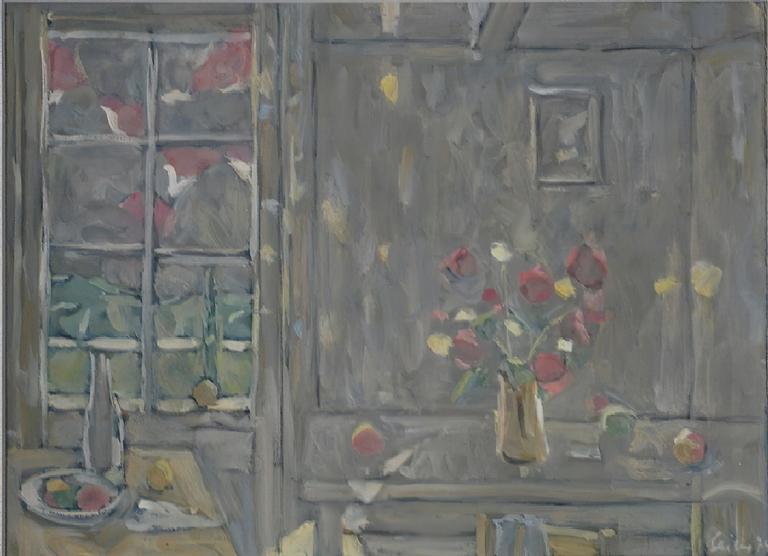 Catalogue raisonné, oeuvre de l'artiste Hans Seiler - Fleurs devant la fenêtre, 1976
