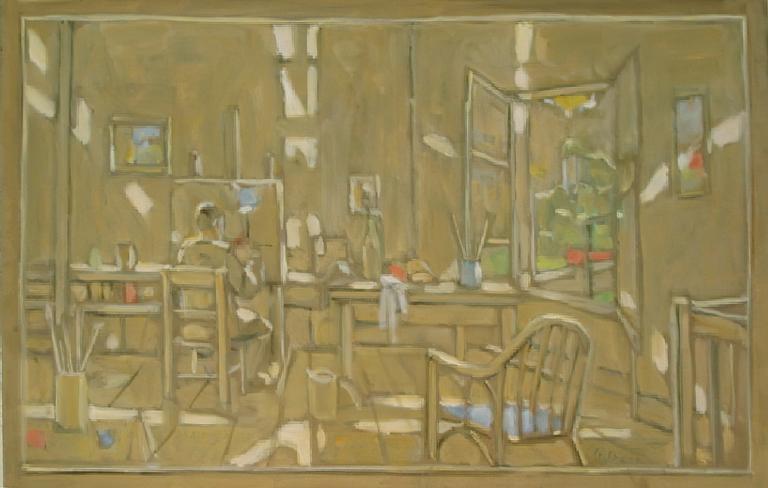 Catalogue raisonné, oeuvre de l'artiste Hans Seiler - Intérieur d'atelier, 1976