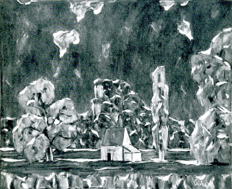 Catalogue raisonné, oeuvre de l'artiste Hans Seiler - La petite grange, 1976