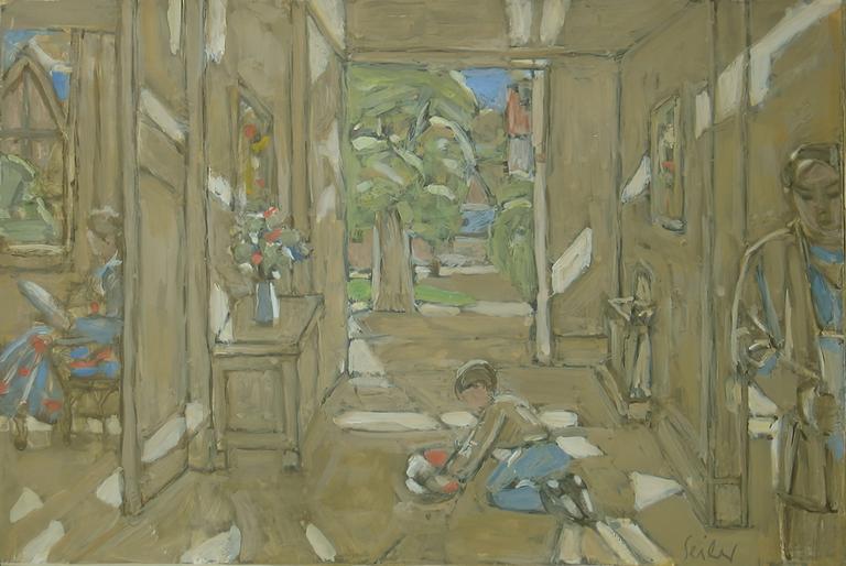Catalogue raisonné, oeuvre de l'artiste Hans Seiler - Enfant dans l'entrée, circa 1976