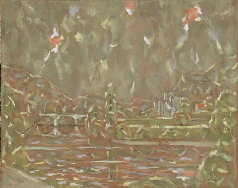Catalogue raisonné, oeuvre de l'artiste Hans Seiler - Fayrac et le pont, 1977