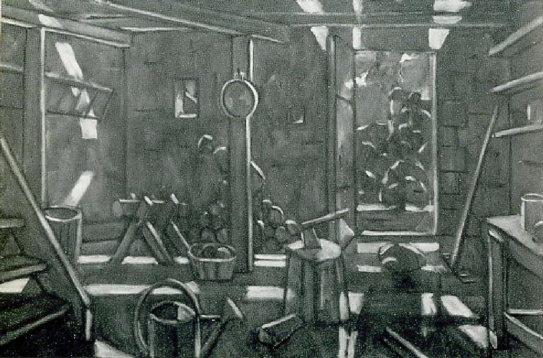 Catalogue raisonné, oeuvre de l'artiste Hans Seiler - La remise mauve, 1977