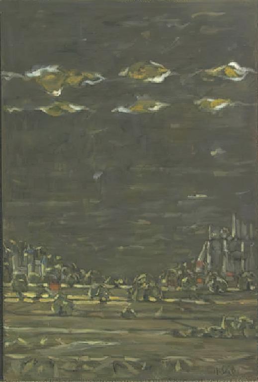 Catalogue raisonné, oeuvre de l'artiste Hans Seiler - Les deux châteaux (brun), 1977