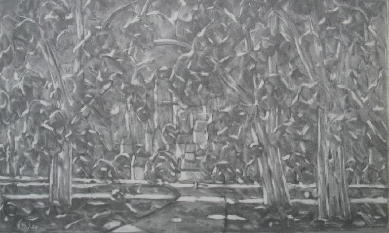 Catalogue raisonné, oeuvre de l'artiste Hans Seiler - Les grands noyers, 1977
