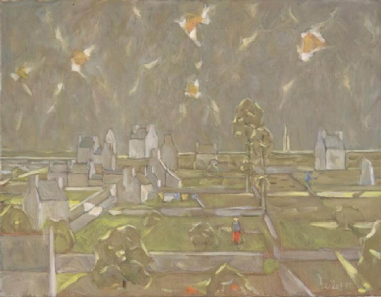 Catalogue raisonné, oeuvre de l'artiste Hans Seiler - Maisons à Tréboul, 1977