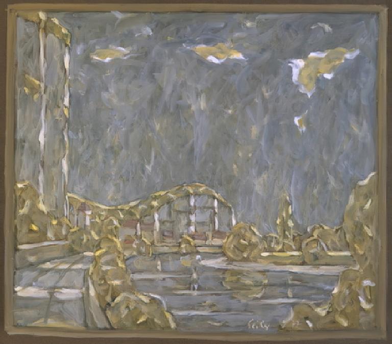 Catalogue raisonné, oeuvre de l'artiste Hans Seiler - Rochers sur la Dordogne, 1977