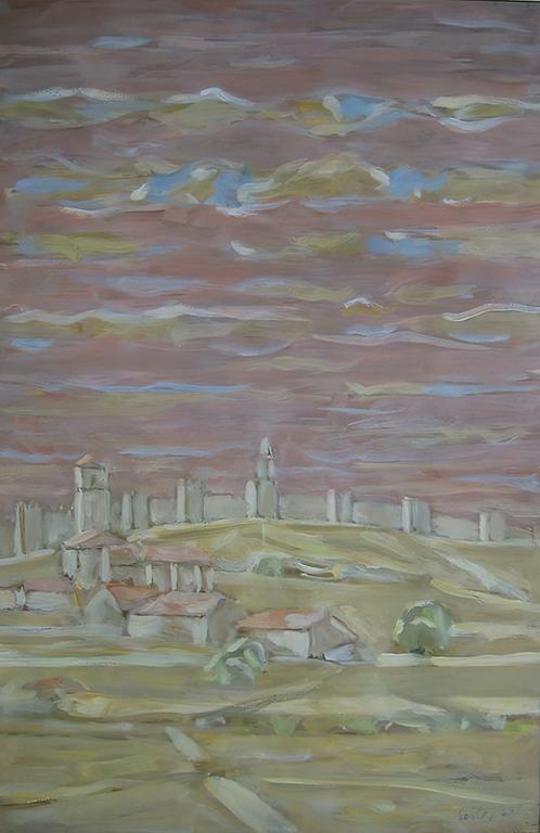 Catalogue raisonné, oeuvre de l'artiste Hans Seiler - Les remparts d'Avila (rose), 1978