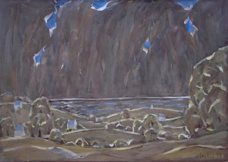 Catalogue raisonné, oeuvre de l'artiste Hans Seiler - Paysage de Bretagne (brun), 1978