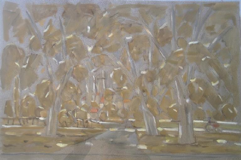 Catalogue raisonné, oeuvre de l'artiste Hans Seiler - Les arbres de La Roque, circa 1978
