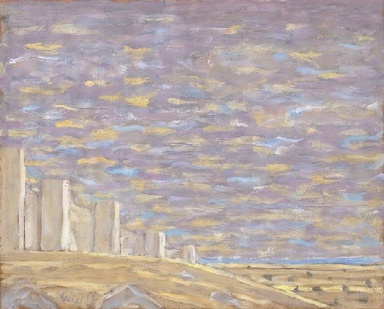 Catalogue raisonné, oeuvre de l'artiste Hans Seiler - Les remparts d'Avila (clair), 1979