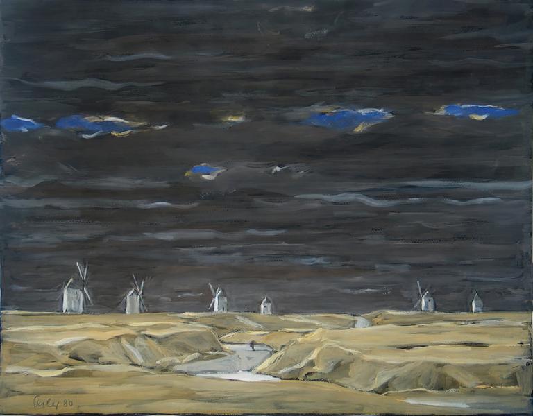 Catalogue raisonné, oeuvre de l'artiste Hans Seiler - Les moulins de la Manche, 1980
