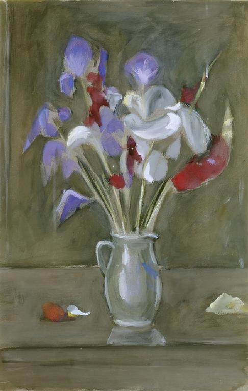 Catalogue raisonné, oeuvre de l'artiste Hans Seiler - Bouquet d'iris, circa 1980