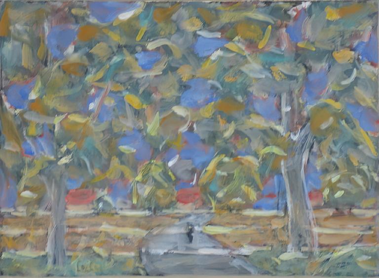 Catalogue raisonné, oeuvre de l'artiste Hans Seiler - Le chemin dans les arbres, circa 1980