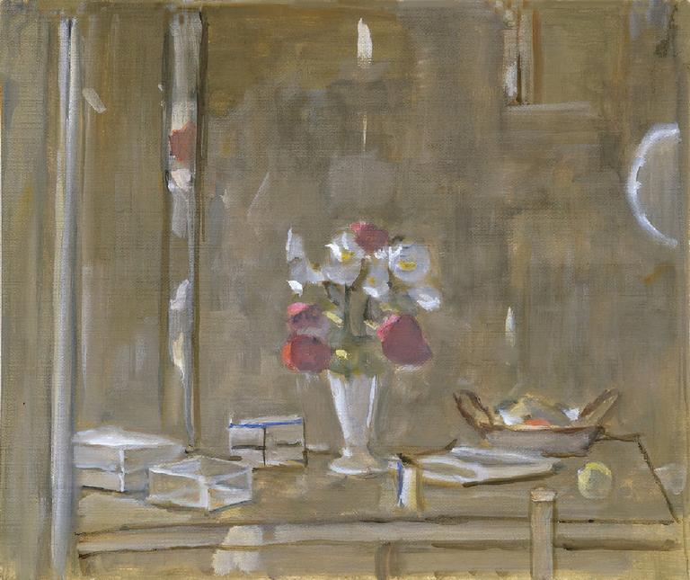 Catalogue raisonné, oeuvre de l'artiste Hans Seiler - Fleurs sur la table, circa 1980