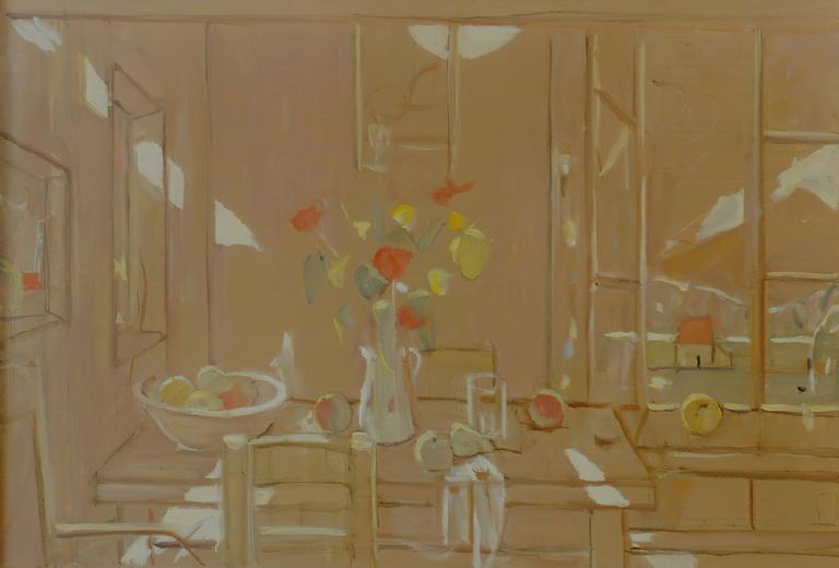 Catalogue raisonné, oeuvre de l'artiste Hans Seiler - Intérieur au bouquet, circa 1980