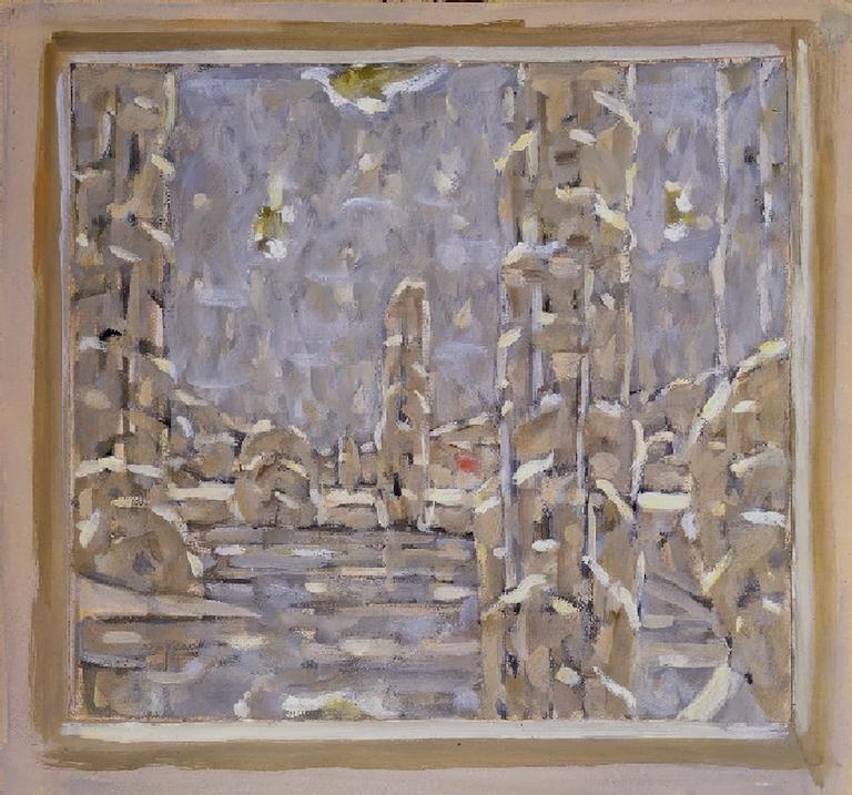 Catalogue raisonné, oeuvre de l'artiste Hans Seiler - Les peupliers, circa 1980