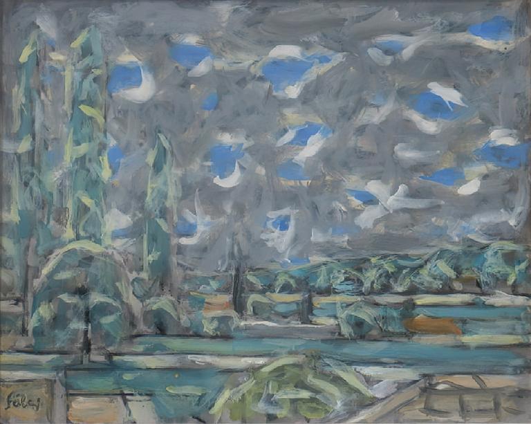 Catalogue raisonné, oeuvre de l'artiste Hans Seiler - Paysage de la Roque, circa 1980