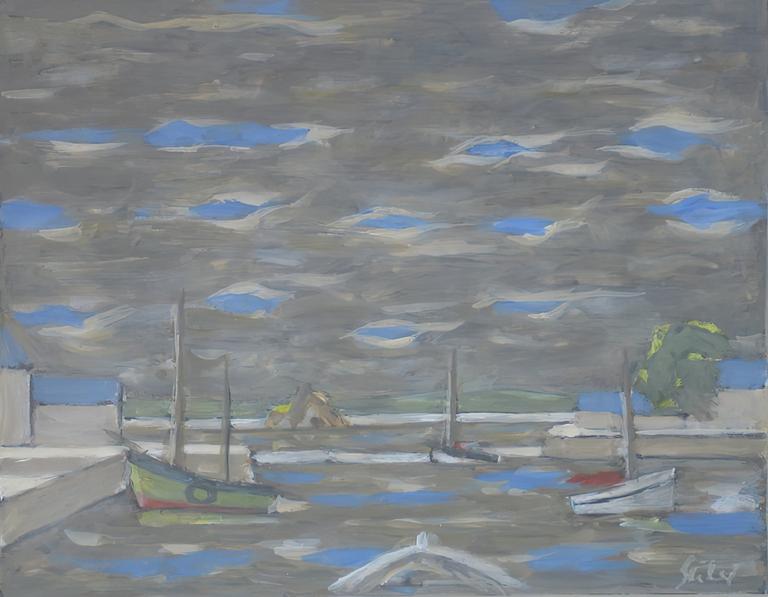 Catalogue raisonné, oeuvre de l'artiste Hans Seiler - Petit port breton, circa 1980