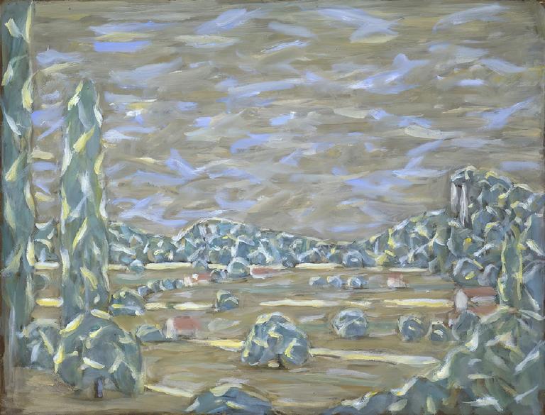 Catalogue raisonné, oeuvre de l'artiste Hans Seiler - Vallée avec le noyer, circa 1980