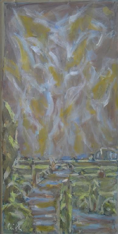 Catalogue raisonné, oeuvre de l'artiste Hans Seiler - Vue de Domme, 1980