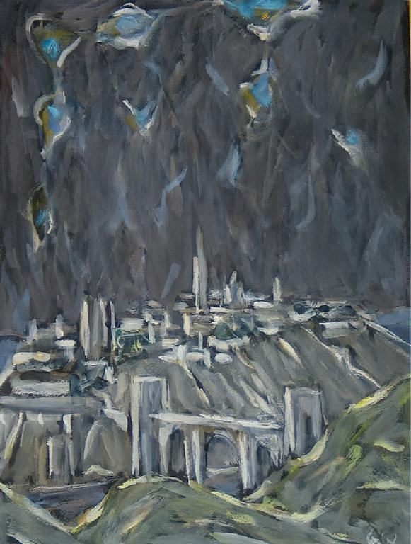 Catalogue raisonné, oeuvre de l'artiste Hans Seiler - Vue de Tolède, circa 1980