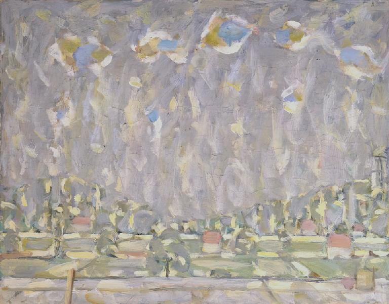 Catalogue raisonné, oeuvre de l'artiste Hans Seiler - Vue de la terrasse, circa 1980