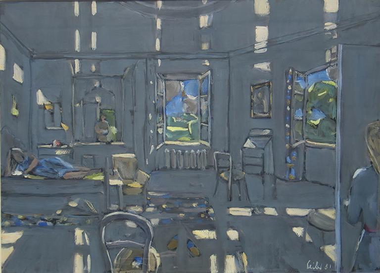 Catalogue raisonné, oeuvre de l'artiste Hans Seiler - La chambre grise (sombre), 1981