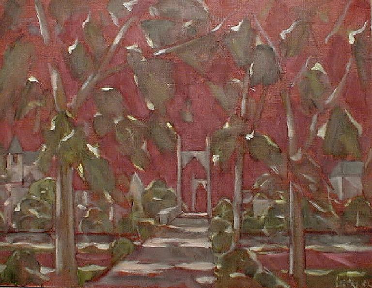 Catalogue raisonné, oeuvre de l'artiste Hans Seiler - Le pont de Grolejac, 1982