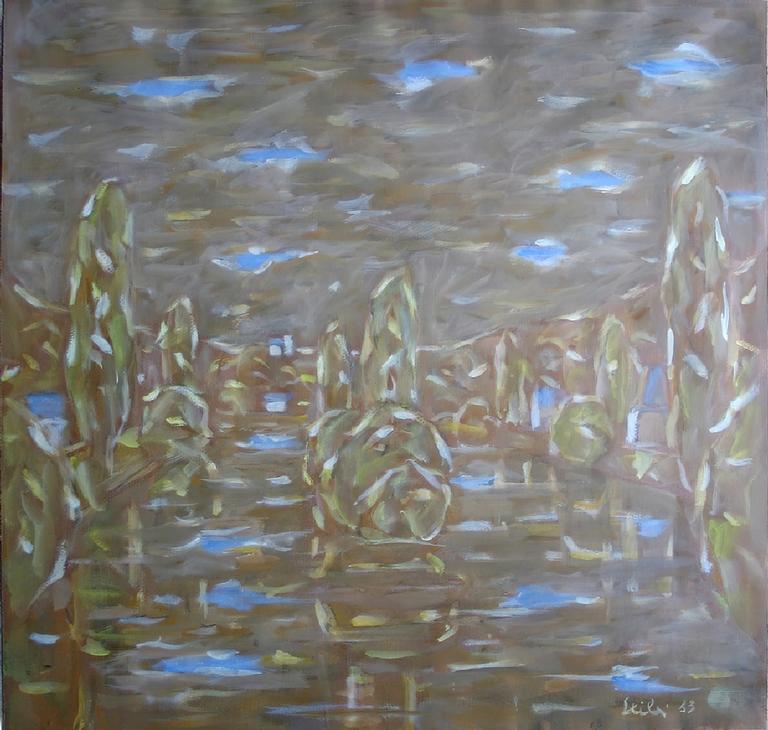 Catalogue raisonné, oeuvre de l'artiste Hans Seiler - L'île sur la Marne, 1983