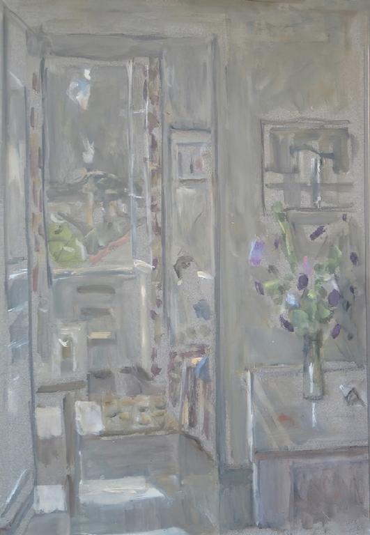 Catalogue raisonné, oeuvre de l'artiste Hans Seiler - Intérieur gris (étude), 1984