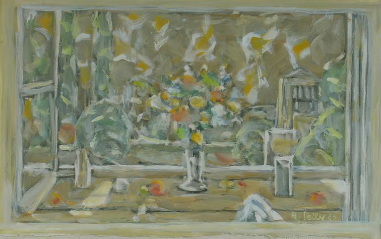 oeuvre de l'artiste Hans Seiler - Bouquet devant la fenêtre, circa 1985