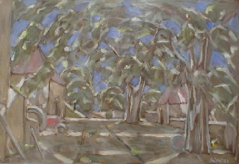 Catalogue raisonné, oeuvre de l'artiste Hans Seiler - Rue de village, 1985
