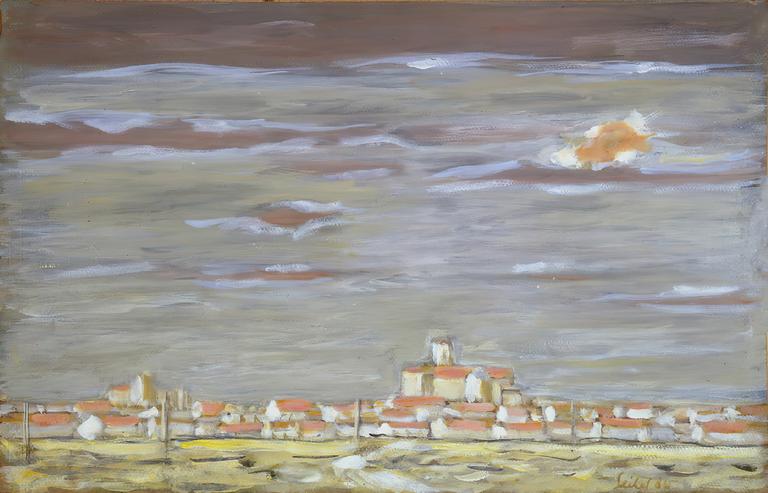 Catalogue raisonné, oeuvre de l'artiste Hans Seiler - Ville d'Espagne (orange), 1985