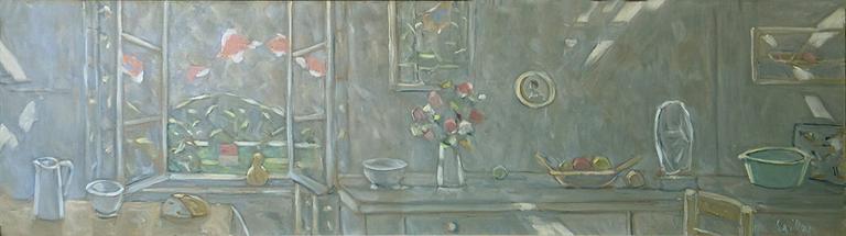 Catalogue raisonné, oeuvre de l'artiste Hans Seiler - Nature morte (fenêtre ouverte), circa 1985
