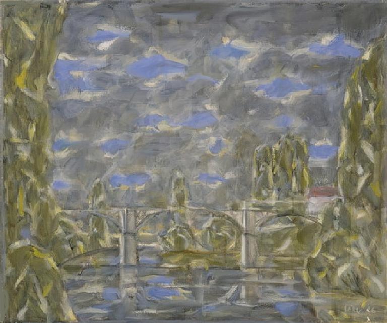 oeuvre de l'artiste Hans Seiler - Le vieux pont, 1986